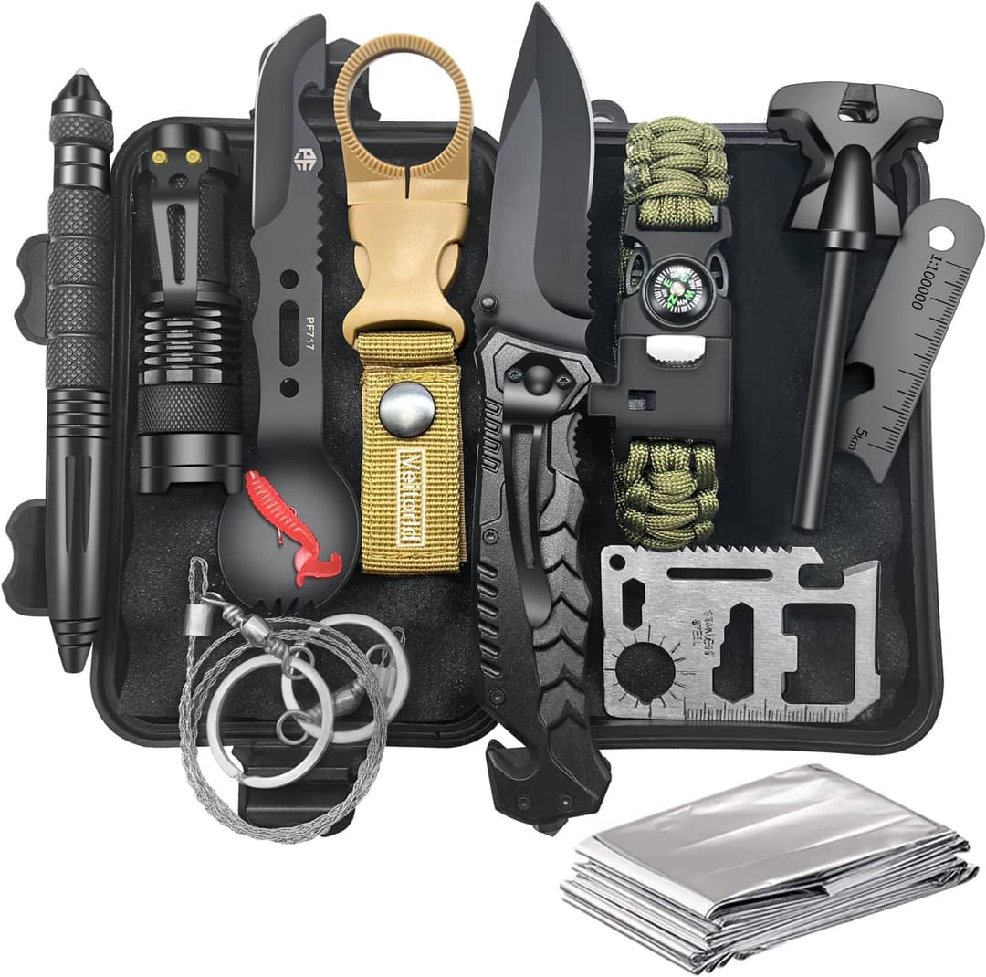 12-in-1 Survival Gear Kit for Men
