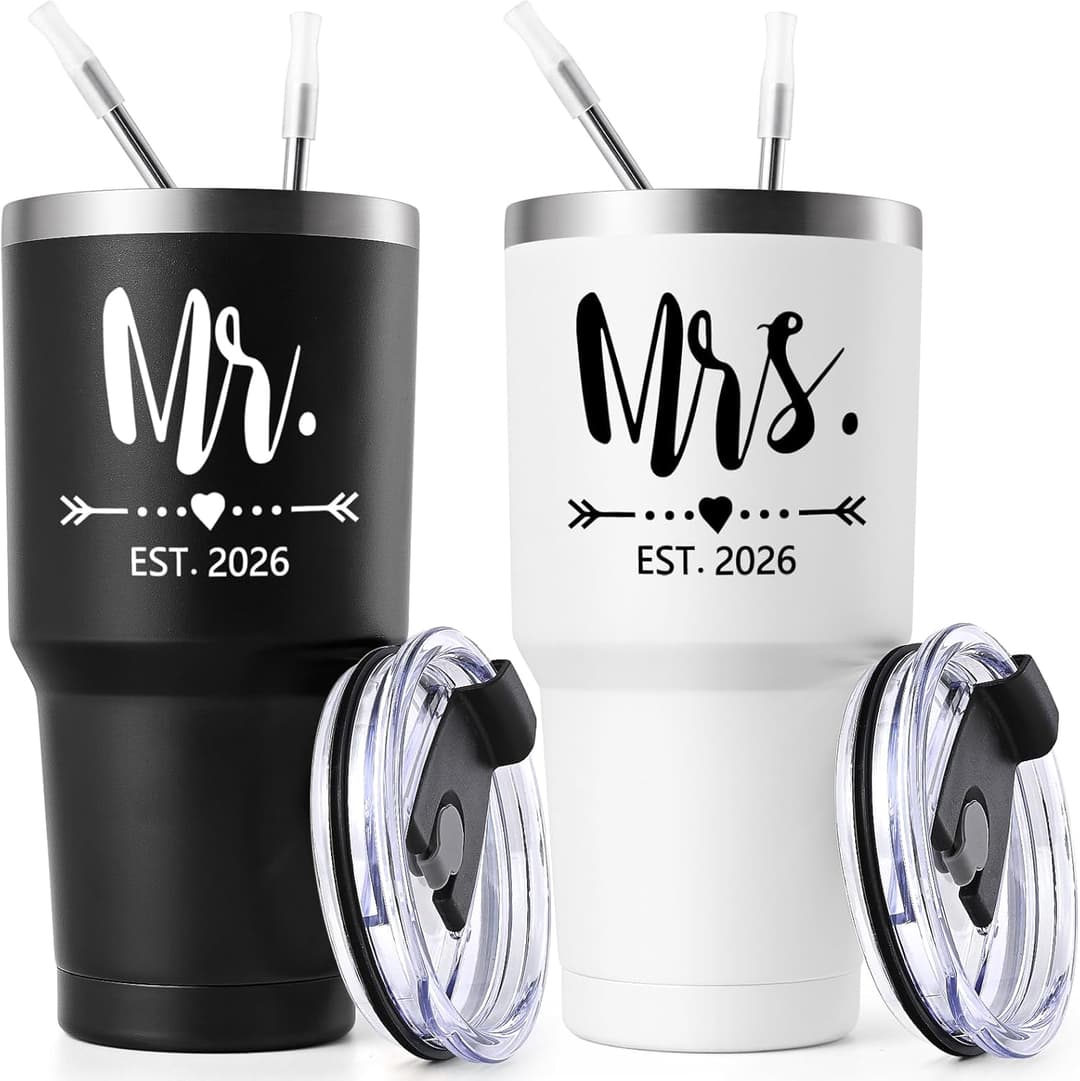 Mr & Mrs His and Hers 30oz Tumbler Set for Couples